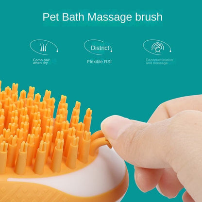 Brosse de bain pour chien et chat 2-en-1