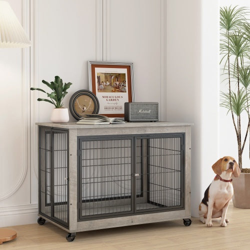 Cage pour chien à style mobilier