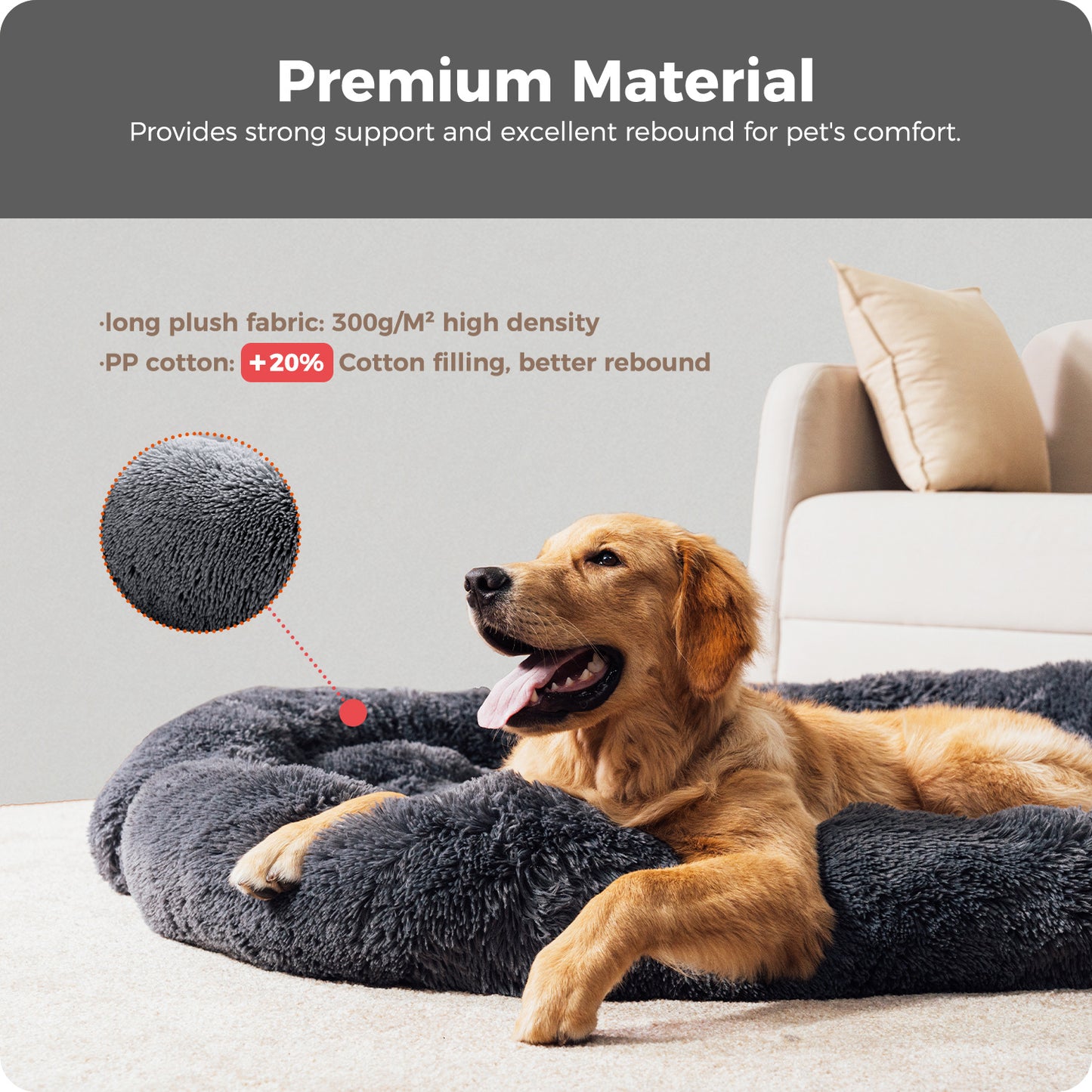 Acogedora cama para perros