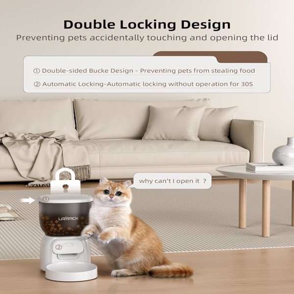 Automatic cat food dispenser