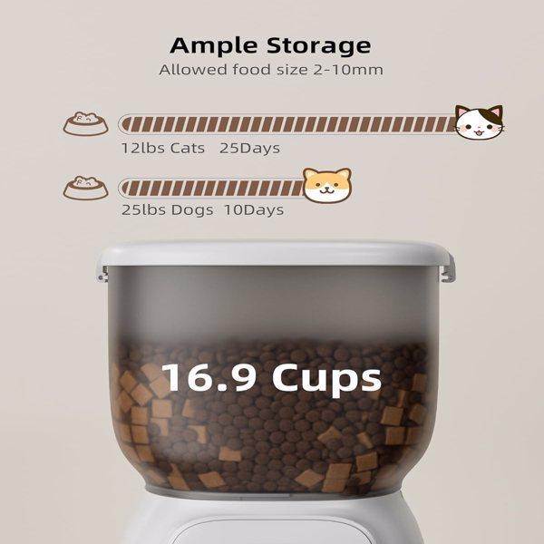 Automatic cat food dispenser