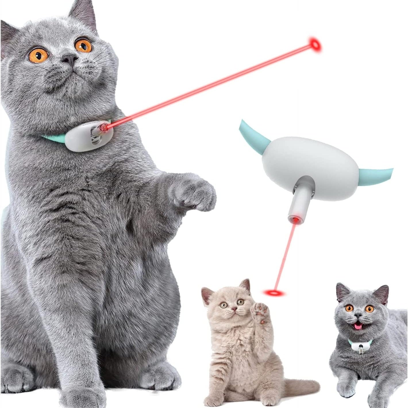 Smart laser collar for cats