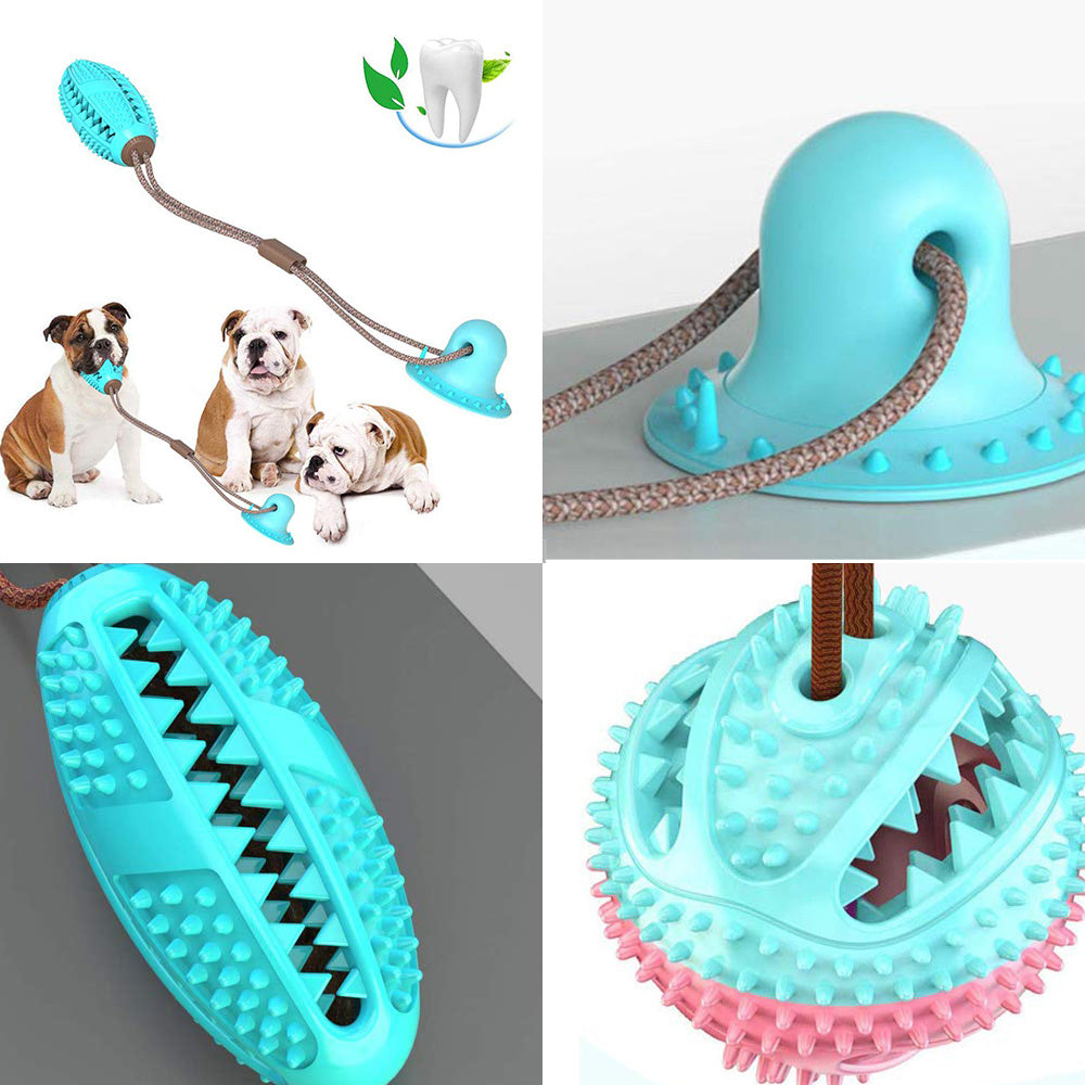 Dog toy with silicone cup and suction 