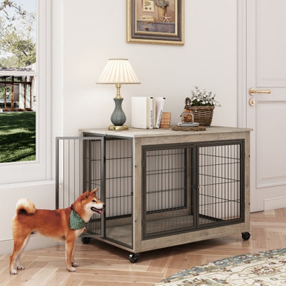 Cage pour chien à style mobilier