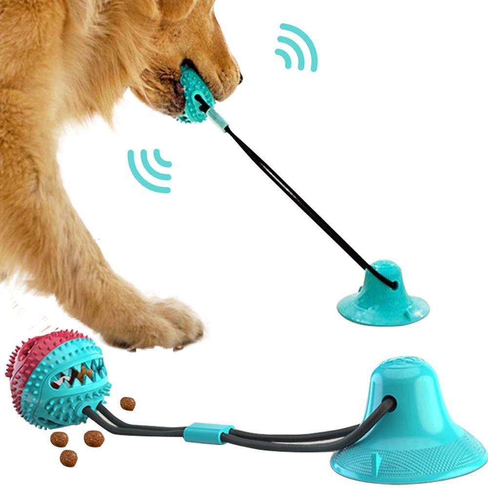 Dog toy with silicone cup and suction 