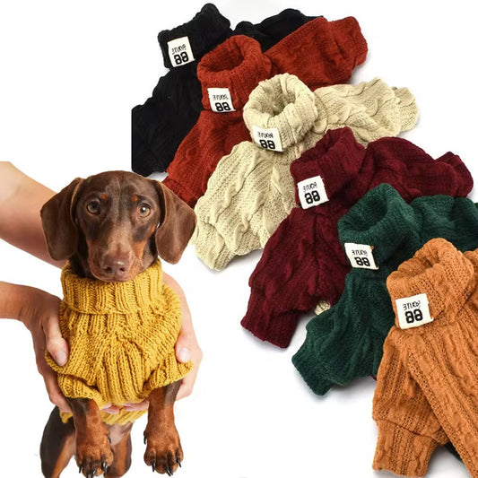 Turtleneck dog sweater